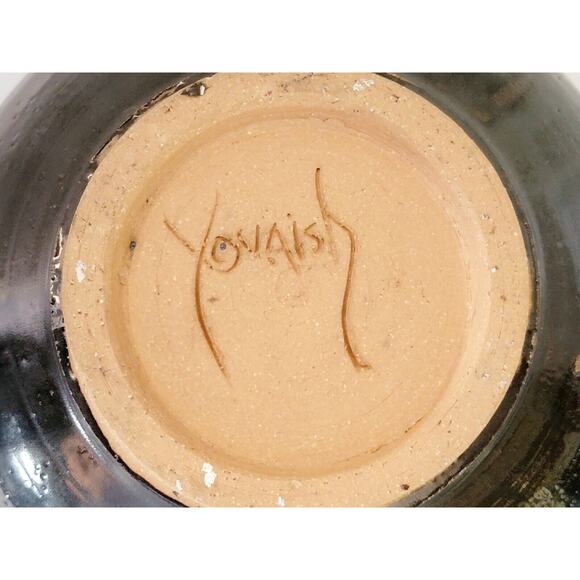 Vintage Walter Yovaish Studio Pottery Vase Signed Rare 1980s 6” Ceramic Art - Picture 6 of 11